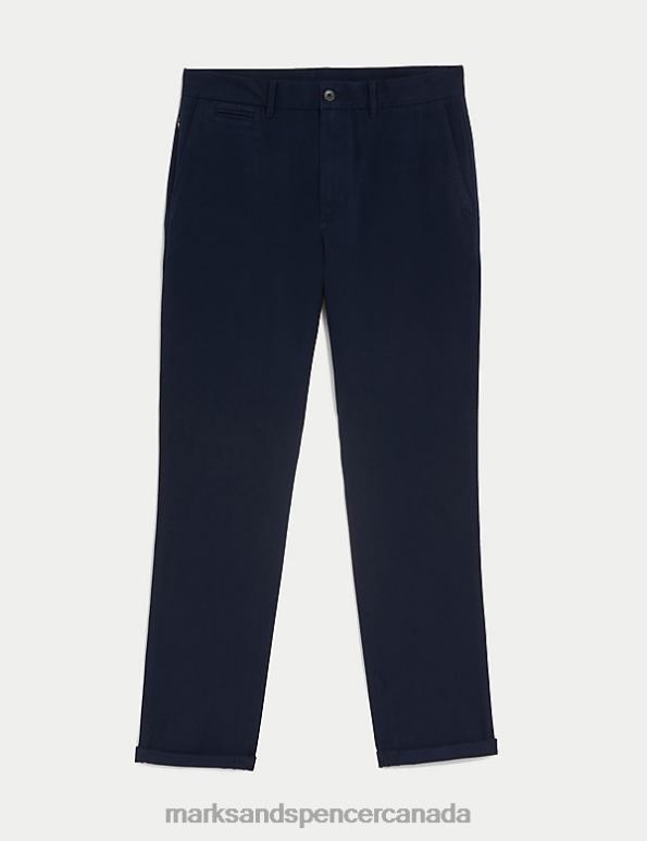 Men Dark Navy Clothing Marks & Spencer Slim Fit Ultimate Chinos 20VTD5303 - Marks and Spencer online