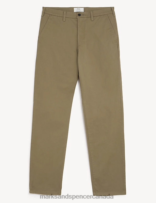 Men Dark Stone Clothing Marks & Spencer Big & Tall Regular Fit Stretch Chinos 20VTD7303 - Marks and Spencer Canada locations