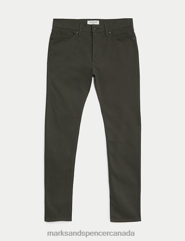 Men Evergreen Clothing Marks & Spencer Slim Fit Italian 5 Pocket Trousers 20VTD6237 - Marks and Spencer outlet