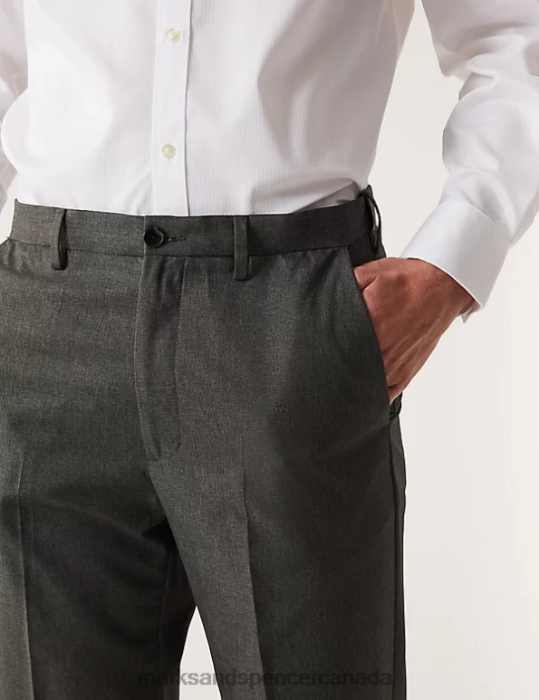 Marks and Spencer sale - Men Grey Clothing Marks & Spencer Regular Fit Trouser with Active Waist 20VTD5291