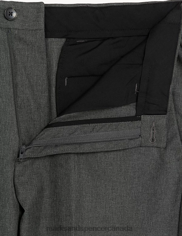Marks and Spencer sale - Men Grey Clothing Marks & Spencer Regular Fit Trouser with Active Waist 20VTD5291