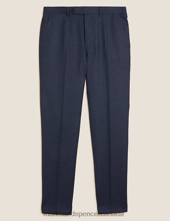 Men Indigo Clothing Marks & Spencer Tailored Fit Pure Wool Suit Trousers 20VTD6856 - Marks and Spencer Canada locations