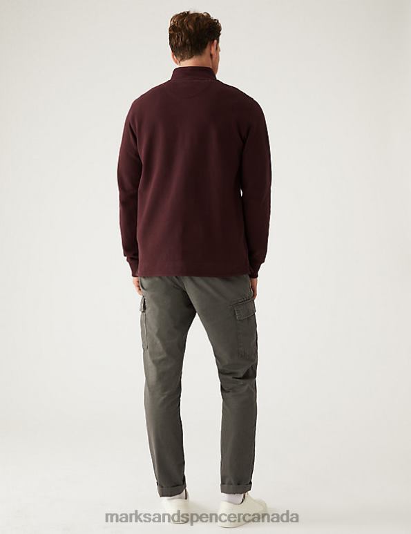 Men Khaki Mix Clothing Marks & Spencer Tapered Fit Lightweight Cargo Trousers 20VTD5173 - Marks and Spencer Canada locations