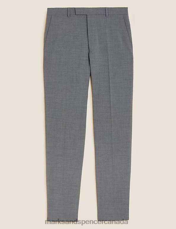 Marks and Spencer near me - Men Light Grey Clothing Marks & Spencer The Ultimate Tailored Fit Suit Trousers 20VTD6320