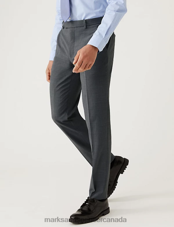 Marks and Spencer near me - Men Light Grey Clothing Marks & Spencer The Ultimate Tailored Fit Suit Trousers 20VTD6320
