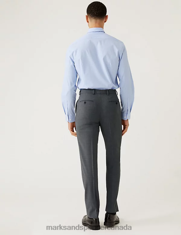 Marks and Spencer near me - Men Light Grey Clothing Marks & Spencer The Ultimate Tailored Fit Suit Trousers 20VTD6320