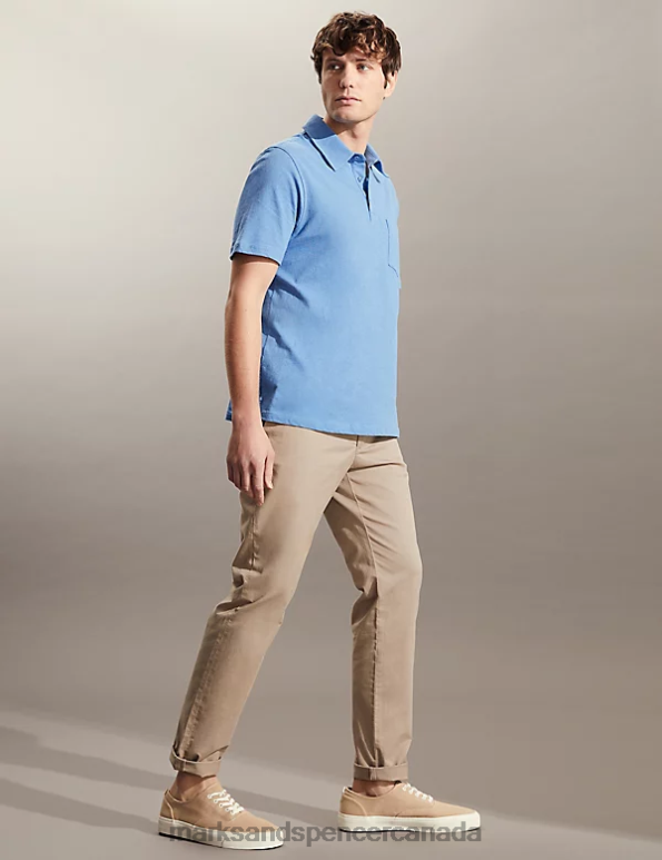 Men Medium Beige Clothing Marks & Spencer Slim Fit Stretch Chinos 20VTD7240 - Marks and Spencer online