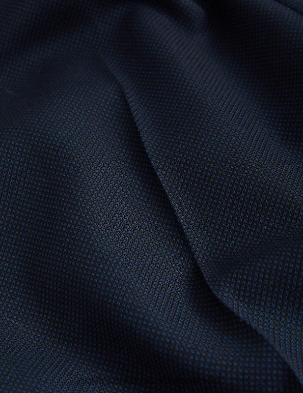 Marks and Spencer Canada - Men Medium Navy Clothing Marks & Spencer Slim Fit Pure Wool Birdseye Trousers 20VTD6159