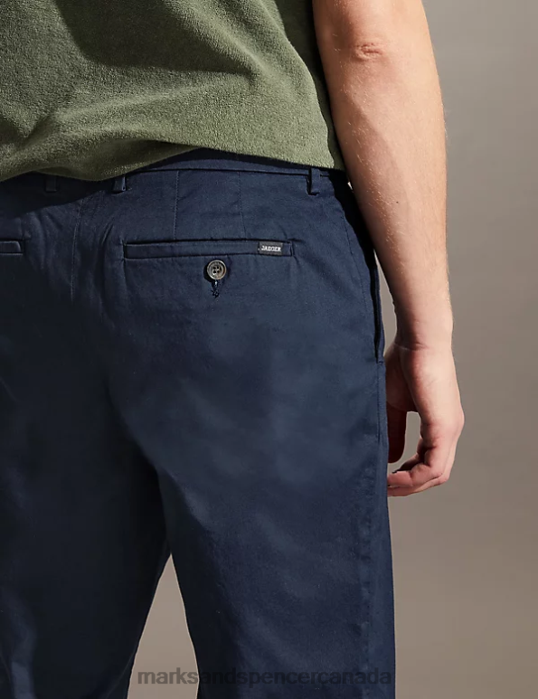 Marks and Spencer sale - Men Medium Navy Clothing Marks & Spencer Slim Fit Stretch Chinos 20VTD6900