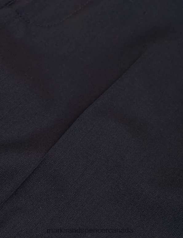 Men Medium Navy Clothing Marks & Spencer Tailored Fit Super 100s Pure Wool Trousers 20VTD6667 - Marks and Spencer online