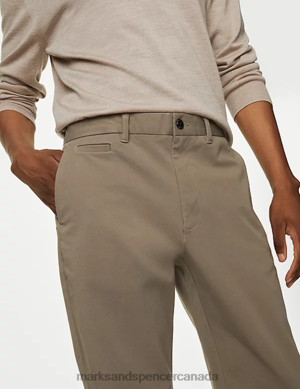 Marks and Spencer near me - Men Mocha Clothing Marks & Spencer Regular Fit Ultimate Chino 20VTD5289