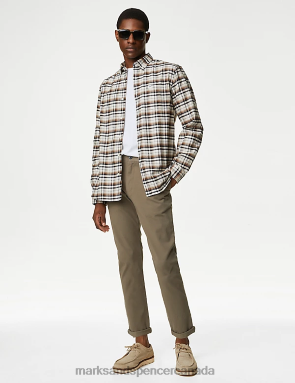 Marks and Spencer sale - Men Mocha Clothing Marks & Spencer Slim Fit Ultimate Chinos 20VTD5308