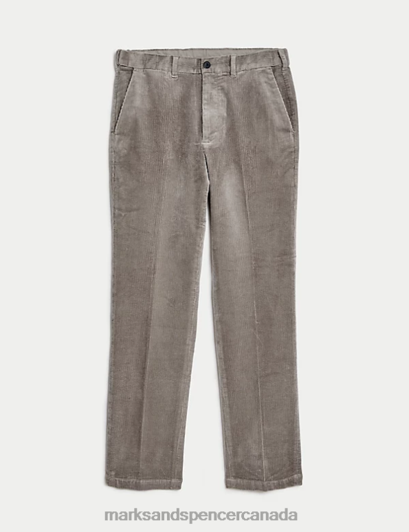 Marks and Spencer Canada - Men Mole Clothing Marks & Spencer Regular Fit Corduroy Stretch Trousers 20VTD6490