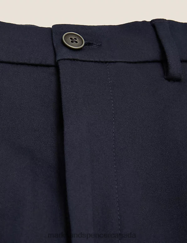 Marks and Spencer sale - Men Navy Clothing Marks & Spencer Regular Fit Italian Stretch Chinos 20VTD6022