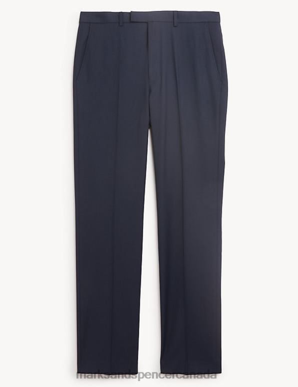 Men Navy Clothing Marks & Spencer Regular Fit Stretch Suit Trousers 20VTD5882 - Marks and Spencer Canada locations