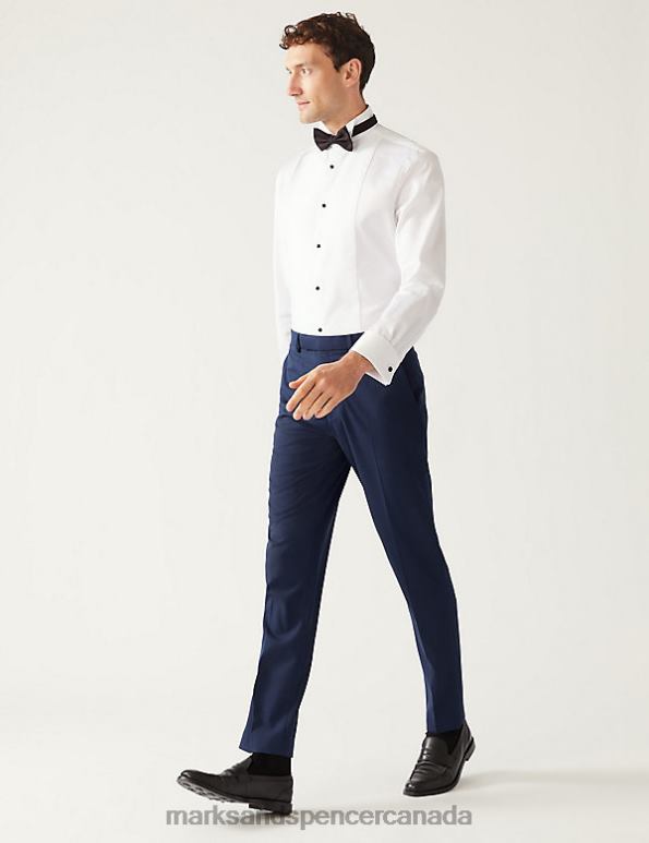Men Navy Clothing Marks & Spencer Slim Fit Stretch Suit Trousers 20VTD6958 - Marks and Spencer Canada locations