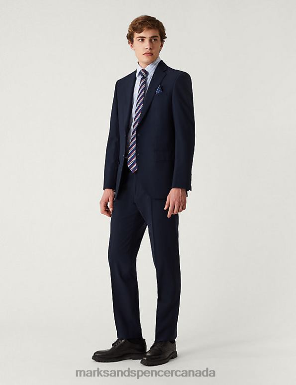 Marks and Spencer Canada - Men Navy Clothing Marks & Spencer The Ultimate Regular Fit Suit Trousers 20VTD6378