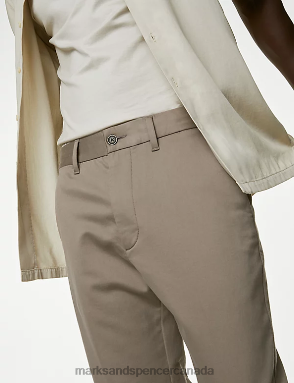 Men Onyx Clothing Marks & Spencer Regular Fit Italian Stretch Chinos 20VTD6407 - Marks and Spencer online