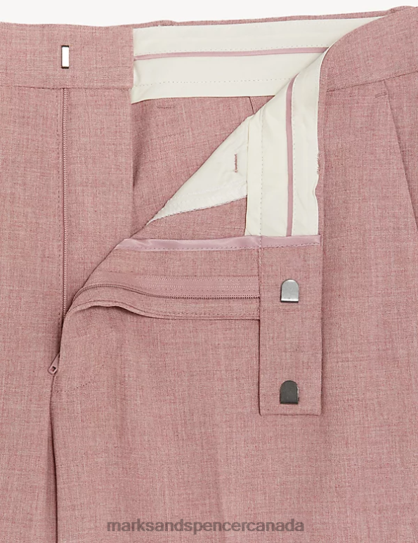 Marks and Spencer sale - Men Pink Clothing Marks & Spencer Slim Fit Marl Stretch Suit Trousers 20VTD5023