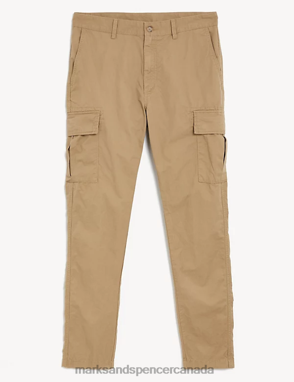 Men Topaz Clothing Marks & Spencer Slim Fit Lightweight Cargo Trousers 20VTD5885 - Marks and Spencer outlet