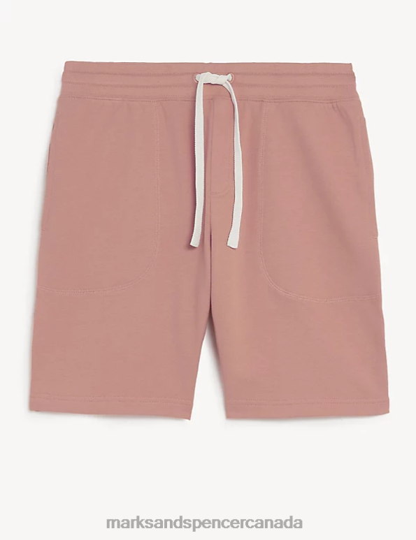 Marks and Spencer sale - Men Antique Rose Clothing Marks & Spencer Drawstring Jersey Shorts 20VTD5117