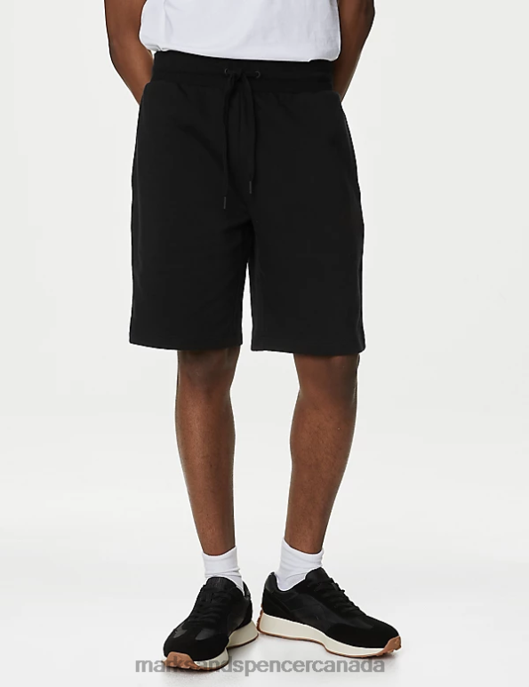 Men Black Clothing Marks & Spencer Cotton Rich Oversized Jersey Shorts 20VTD5110 - Marks and Spencer Canada locations