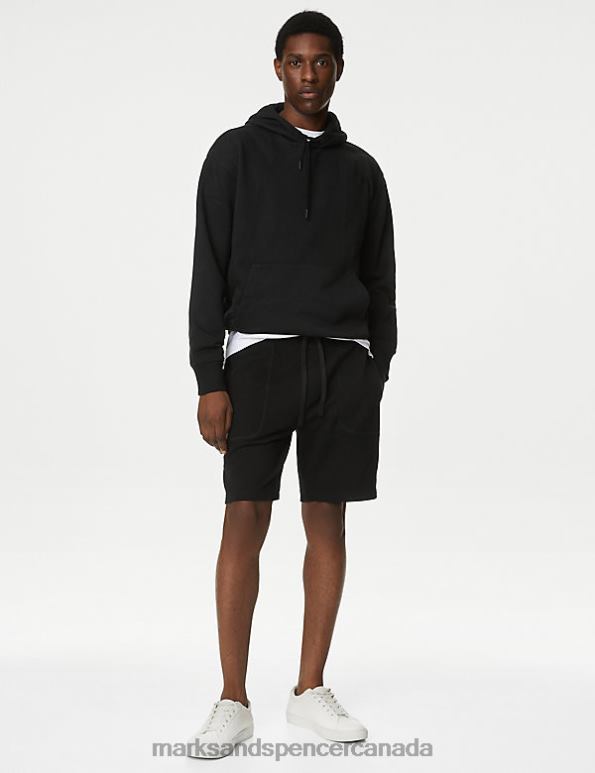 Marks and Spencer sale - Men Black Mix Clothing Marks & Spencer 2pk Pure Cotton Jersey Shorts 20VTD5050