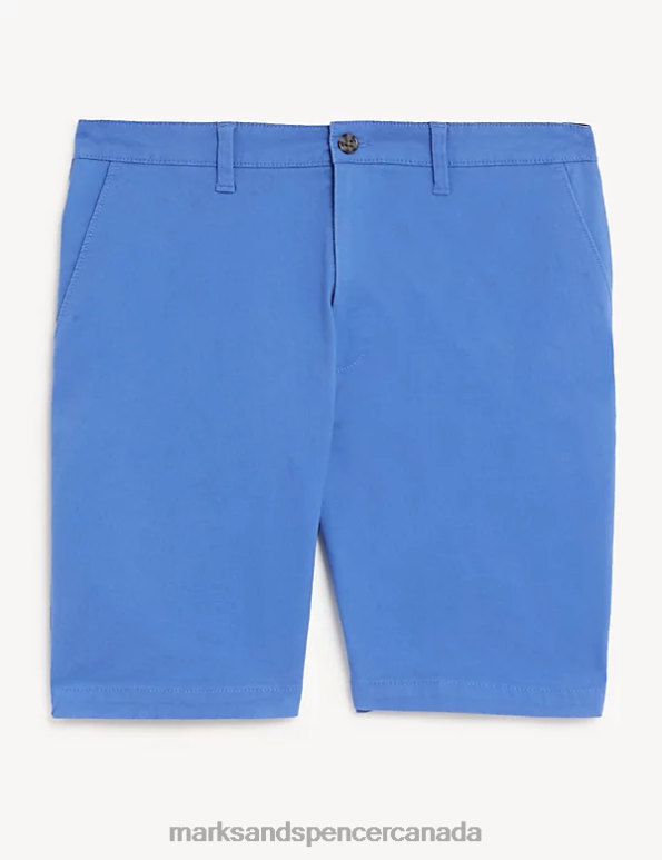Marks and Spencer sale - Men Bright Blue Clothing Marks & Spencer Stretch Chino Shorts 20VTD6119