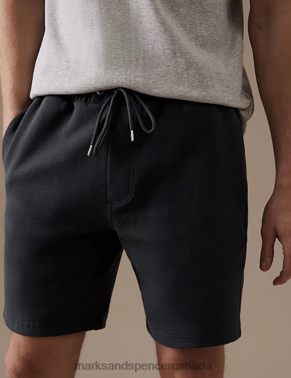 Men Carbon Clothing Marks & Spencer Jersey Textured Shorts 20VTD5623 - Marks and Spencer outlet