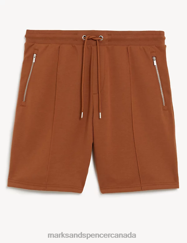 Marks and Spencer sale - Men Copper Tan Clothing Marks & Spencer Jersey Shorts 20VTD5586