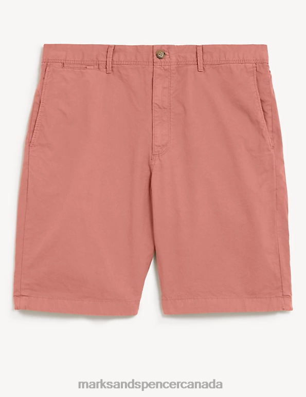 Men Coral Clothing Marks & Spencer Pure Cotton Half Elasticated Waist Shorts 20VTD6801 - Marks and Spencer outlet