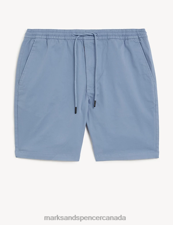 Marks and Spencer Canada - Men Cornflower Clothing Marks & Spencer Elasticated Waist Stretch Shorts 20VTD5845