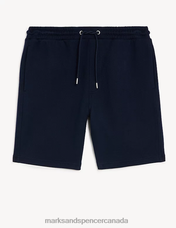 Marks and Spencer Canada - Men Dark Navy Clothing Marks & Spencer Jersey Textured Shorts 20VTD5243