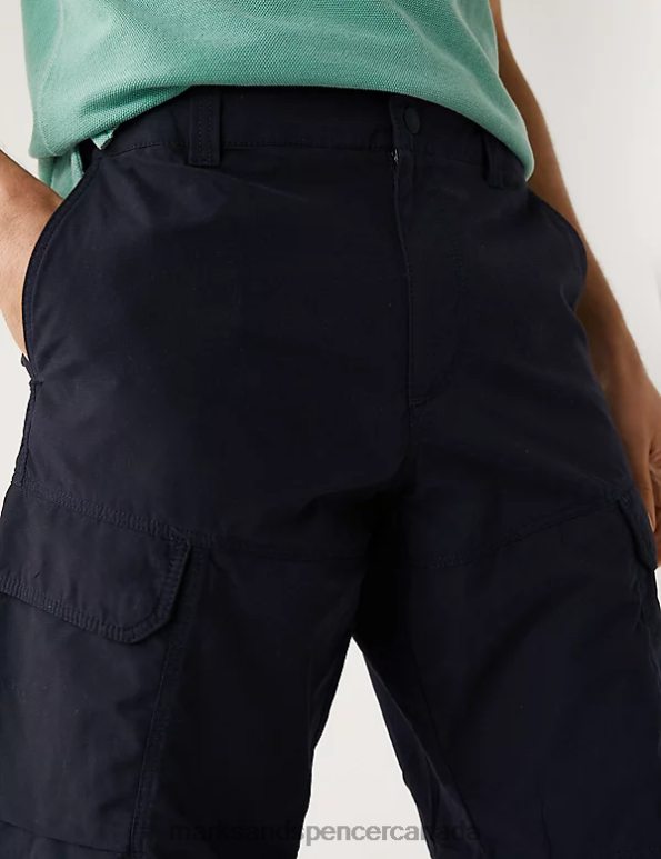 Men Dark Navy Clothing Marks & Spencer Trek Cargo Stormwear Shorts 20VTD6844 - Marks and Spencer online