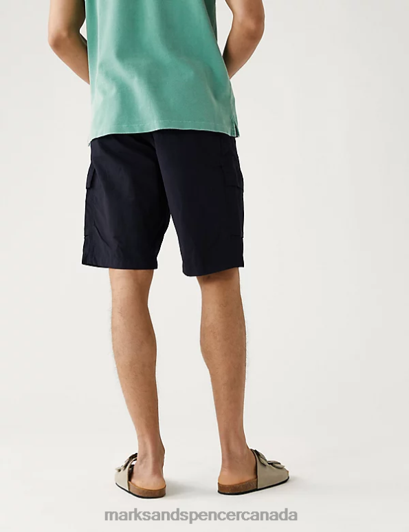 Men Dark Navy Clothing Marks & Spencer Trek Cargo Stormwear Shorts 20VTD6844 - Marks and Spencer online