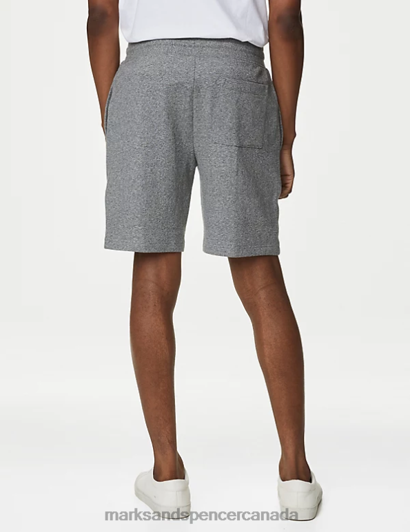 Marks and Spencer sale - Men Grey Mix Clothing Marks & Spencer 2pk Pure Cotton Jersey Shorts 20VTD4749