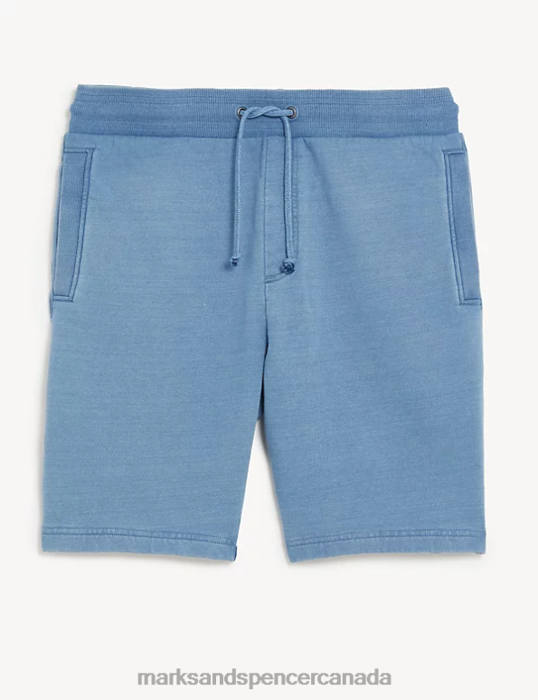 Men Indigo Clothing Marks & Spencer Pure Cotton Sweat Shorts 20VTD5380 - Marks and Spencer Canada locations