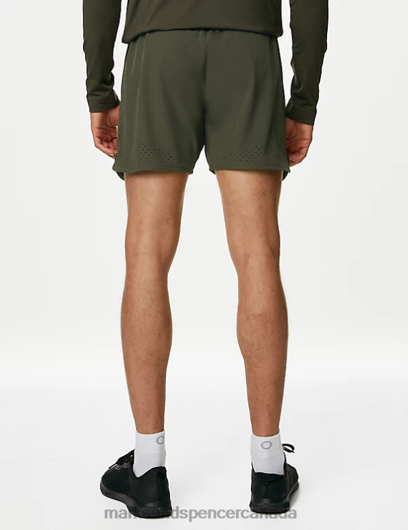 Men Khaki Clothing Marks & Spencer Quick Dry Sports Shorts 20VTD5407 - Marks and Spencer outlet