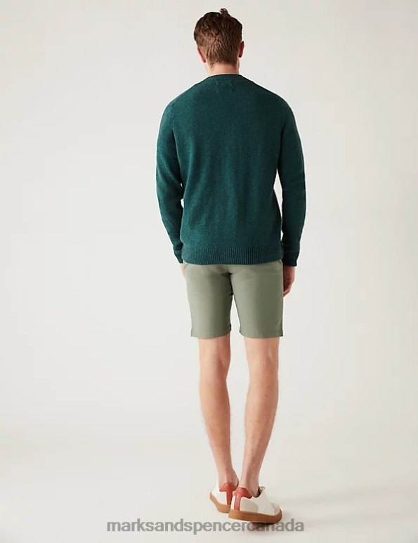 Marks and Spencer near me - Men Khaki Clothing Marks & Spencer Stretch Chino Shorts 20VTD6118