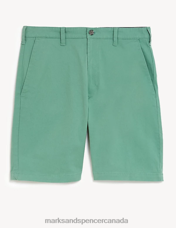 Men Leaf Clothing Marks & Spencer Stretch Chino Shorts 20VTD6120 - Marks and Spencer online
