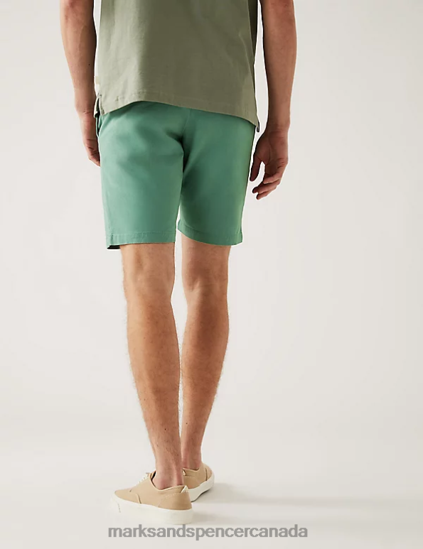 Men Leaf Clothing Marks & Spencer Stretch Chino Shorts 20VTD6120 - Marks and Spencer online