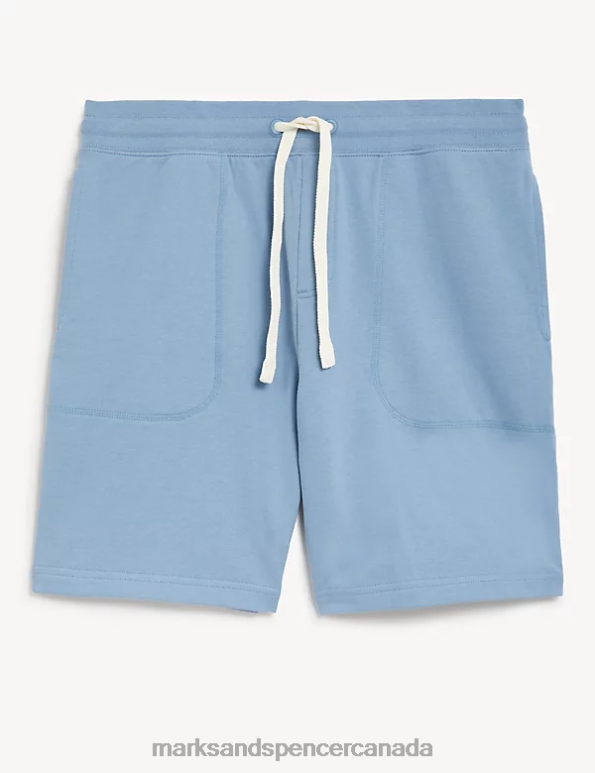 Men Light Airforce Clothing Marks & Spencer Drawstring Jersey Shorts 20VTD5118 - Marks and Spencer online