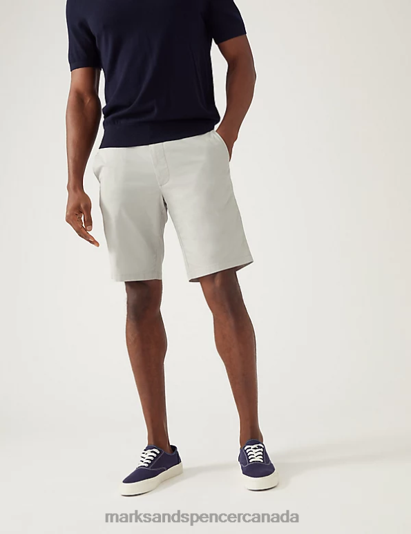 Men Natural Mix Clothing Marks & Spencer 2pk Super Lightweight Chino Shorts 20VTD5239 - Marks and Spencer Canada locations