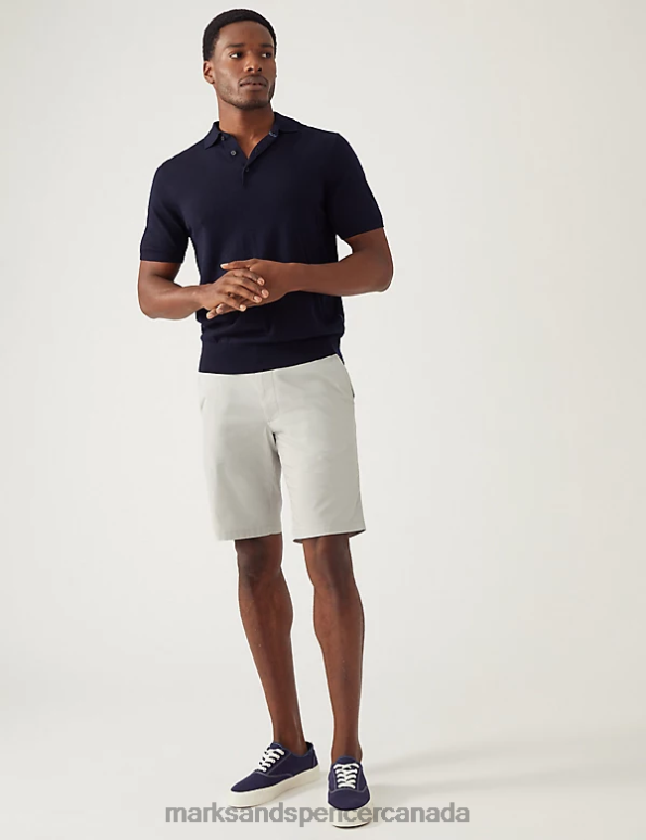 Men Natural Mix Clothing Marks & Spencer 2pk Super Lightweight Chino Shorts 20VTD5239 - Marks and Spencer Canada locations