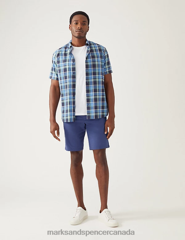 Men Natural Mix Clothing Marks & Spencer 2pk Super Lightweight Chino Shorts 20VTD5239 - Marks and Spencer Canada locations