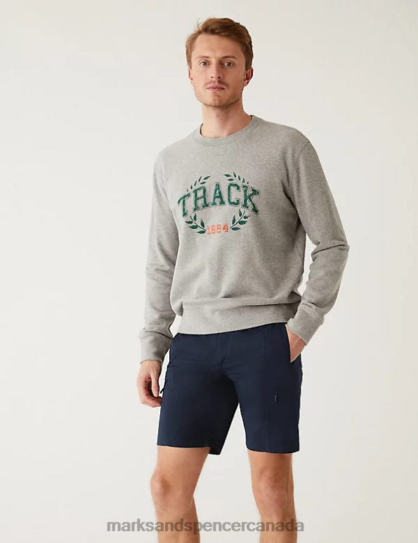 Marks and Spencer sale - Men Navy Clothing Marks & Spencer Belted Trekking Shorts with Stormwear 20VTD5401
