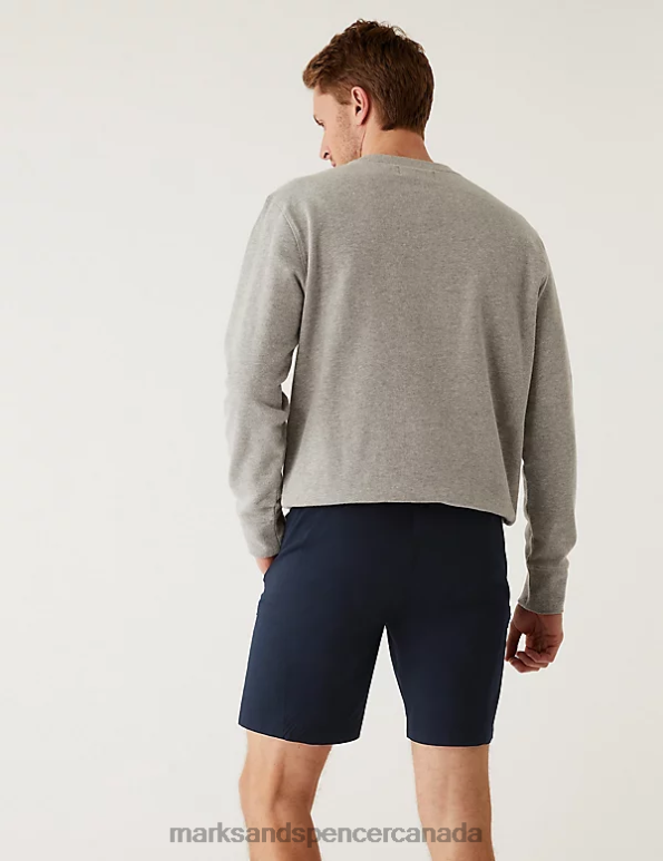 Marks and Spencer sale - Men Navy Clothing Marks & Spencer Belted Trekking Shorts with Stormwear 20VTD5401