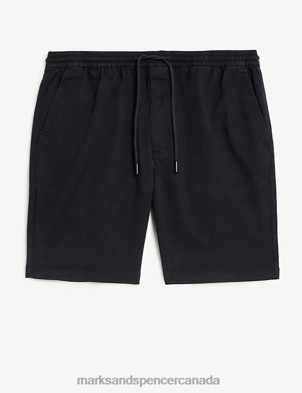 Marks and Spencer near me - Men Navy Clothing Marks & Spencer Elasticated Waist Stretch Shorts 20VTD5846