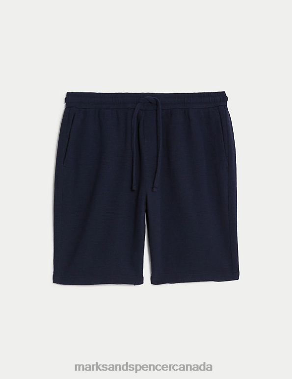 Marks and Spencer near me - Men Navy Clothing Marks & Spencer Pure Cotton Elasticated Waist Shorts 20VTD7365