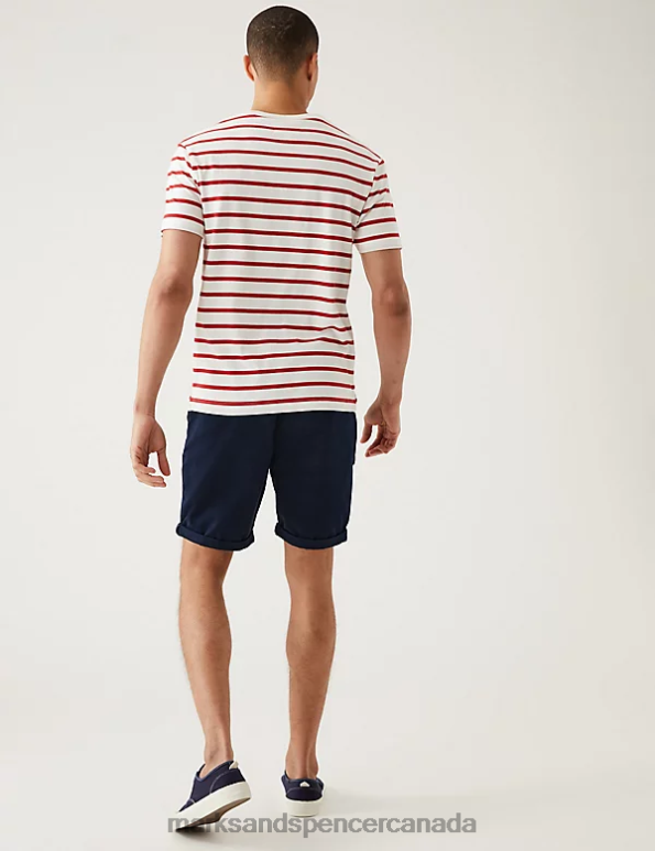 Men Navy Clothing Marks & Spencer Ultimate Chino Shorts with Stretch 20VTD6734 - Marks and Spencer Canada locations